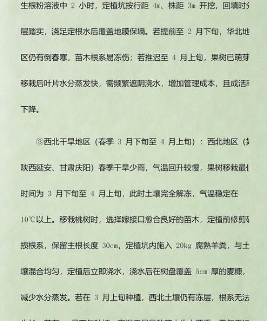 果树移栽最佳时间和方法：从选时到成活的完整技术指南