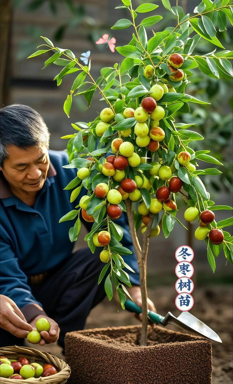 家里门口种枣树好吗?科学栽培指南与注意事项 嫁接苗第2-3年挂果,盛果期单株产量15-25kg