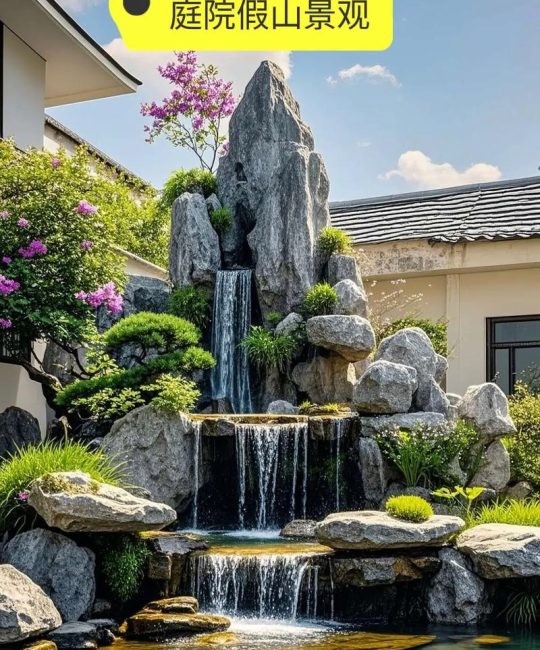 庭院假山流水鱼池造景方案：从选址到养护的全流程指南