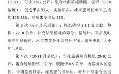 杨梅树什么时候施肥最好？家庭种植全周期养护指南