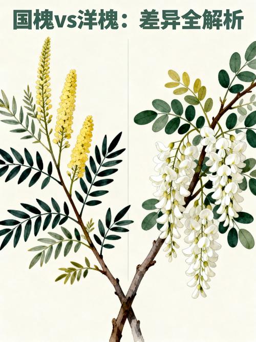 国槐与洋槐的区别:花色、花期、习性全对比 国槐与洋槐的区别:花色、花期、习性全对比