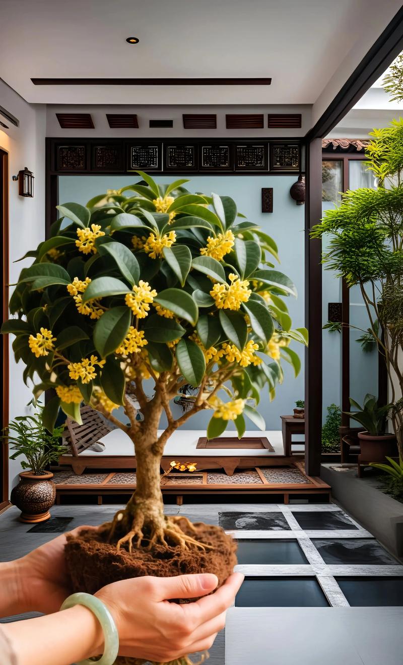 一、院内种桂花树的优点