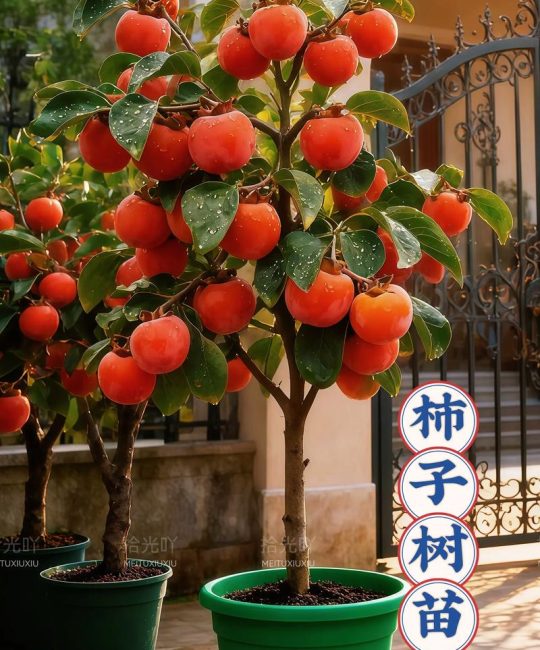 柿子树完全可以栽在庭院里，掌握间距与修剪是关键