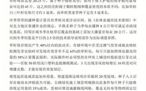 草籽1斤种多少平方米？常见草坪品种播种量速查与计算指南