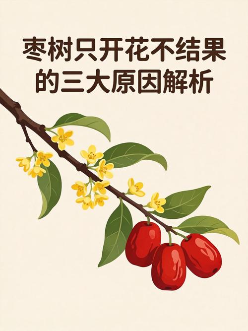 枣树开花不结果?六大核心原因与针对性解决方案 枣树花期与坐果期临界点