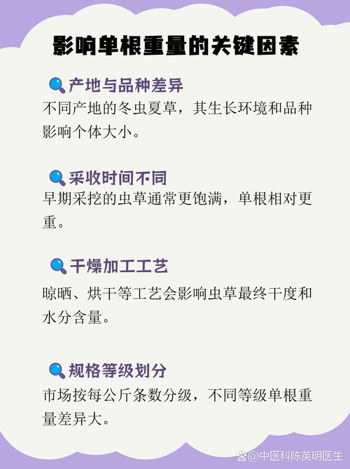 1根虫草的多少克?揭秘冬虫夏草重量与人工栽培园艺技术 1根虫草的常见重量范围