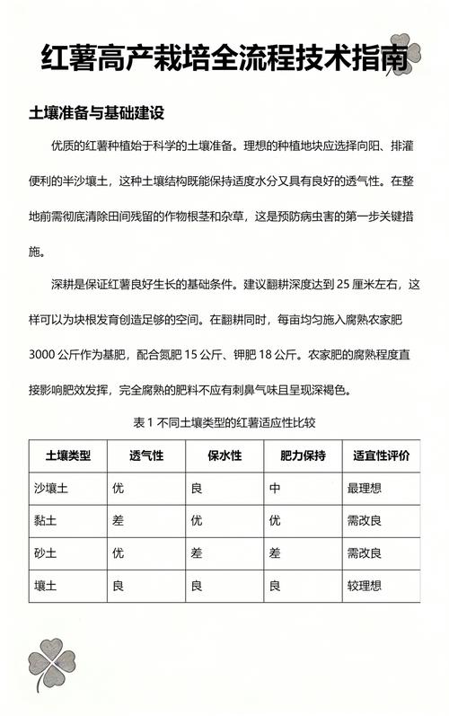 种植红薯亩产量多少斤?高产种植技术全流程指南 二、土壤环境