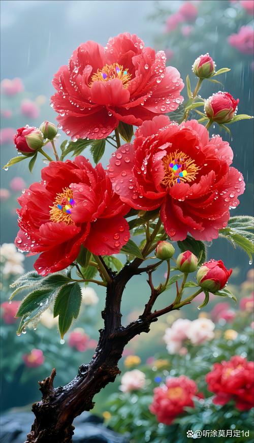 形容牡丹花瓣像什么？从形态、花色到春季养护一文读懂