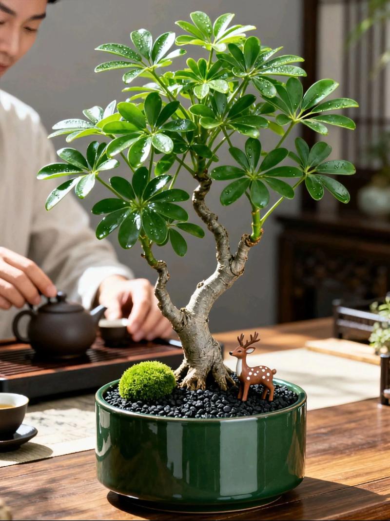 鸭脚木打顶造型全参数指南:修剪频率、成型速度与工程规格详解 孤植与群植的适配方案