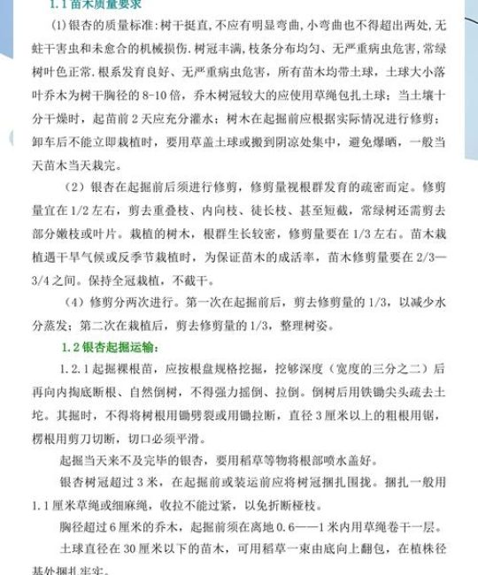 银杏树苗如何栽种？七个步骤提高成活率，附详细参数标准