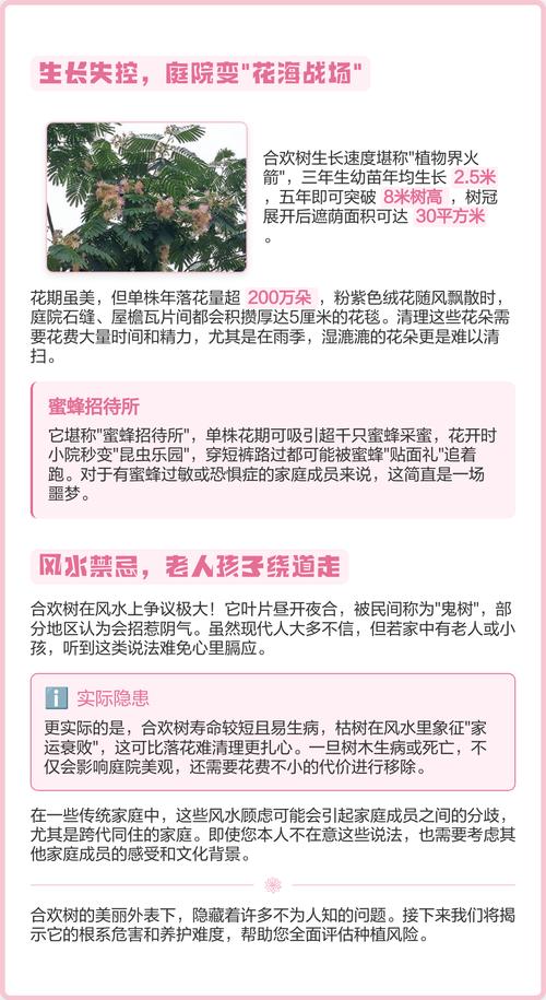 合欢树栽门前吉祥吗?庭院种植位置、移栽与养护全指南 门前栽植的规格与空间参数