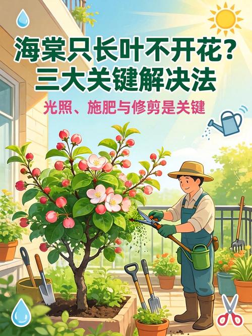 海棠只长叶子不开花?4步排查与补救指南 FAQ