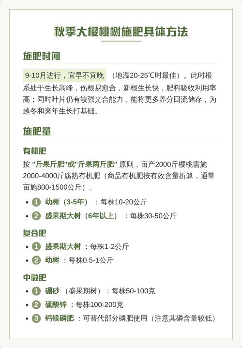 第一年栽的樱桃树,如何科学施肥才能打好丰产基础? 采购优质苗木是科学施肥见效的前提