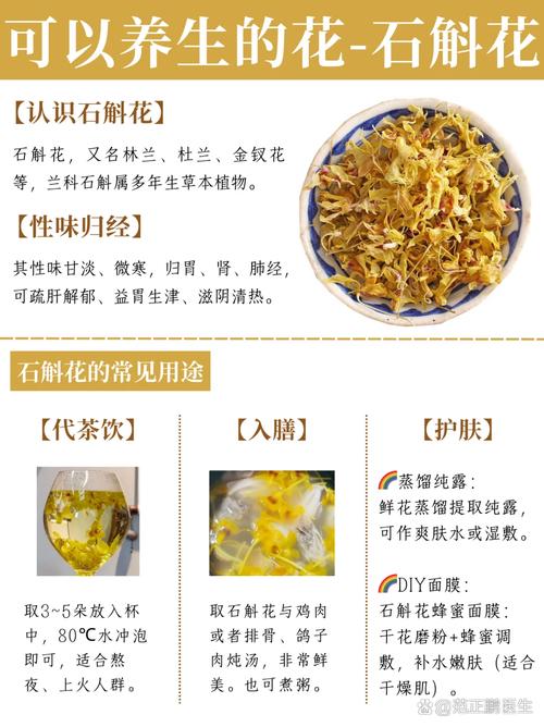 石斛花对女性的好处:安全食用与药用常识科普 药用常识(仅作了解,不可自行用药)