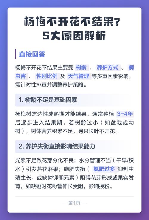 杨梅树只开花不结果怎么办? FAQ