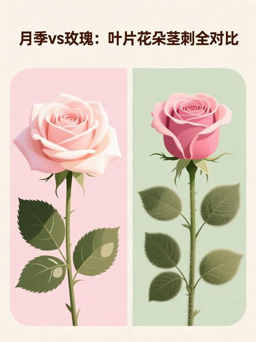 怎么辨别玫瑰花和月季花呢?从叶、刺、花期三招轻松分清 修剪策略:玫瑰花后重剪,月季轻剪常开