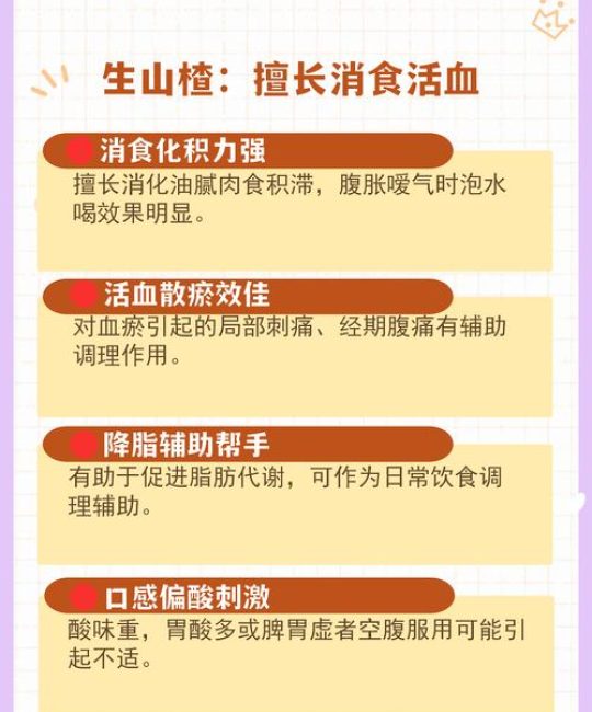 山楂与炒山楂功效的区别：药食同源的正确打开方式
