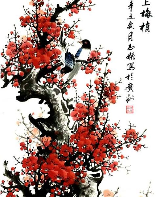 国画梅花100幅欣赏：经典作品赏析与鉴赏指南