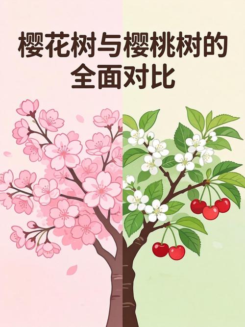 樱花树和樱桃树有什么区别？6维度深度对比与选购指南