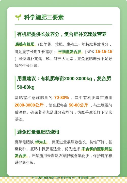种植魔芋用什么肥最好?——从底肥到追肥的完整施肥指南 种植魔芋用什么肥最好?——从底肥到追肥的完整施肥指南