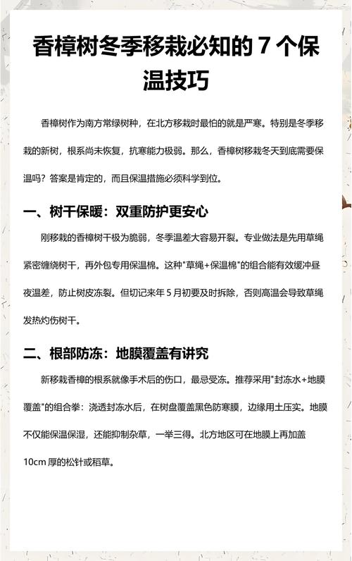 香樟树移栽技术指南:从选时到成活的7个关键步骤 土壤与土球标准