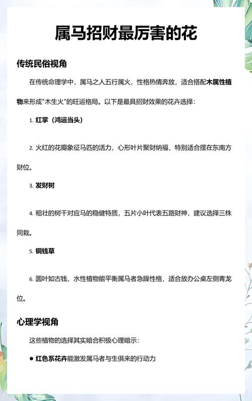 属马人养什么花最好?这几种鲜花旺运又招财,千万别错过 推荐这些转运招财花