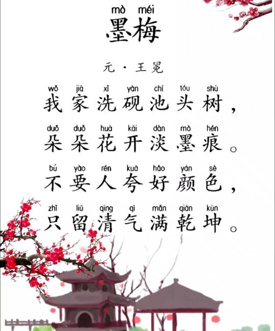 墨梅诗中梅花的特点与园艺百科